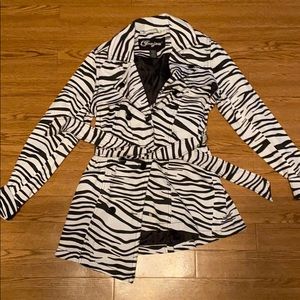 Zebra rain coat